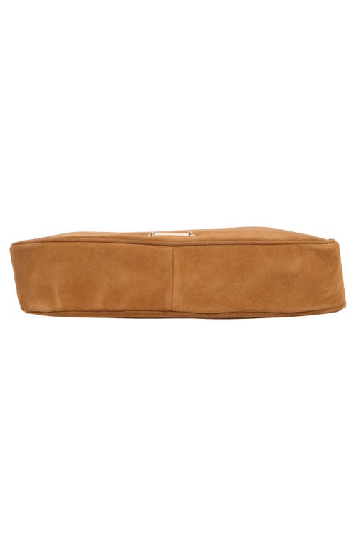 Rebecca Minkoff Chaya Whipstitch Suede Shoulder Bag In Brown