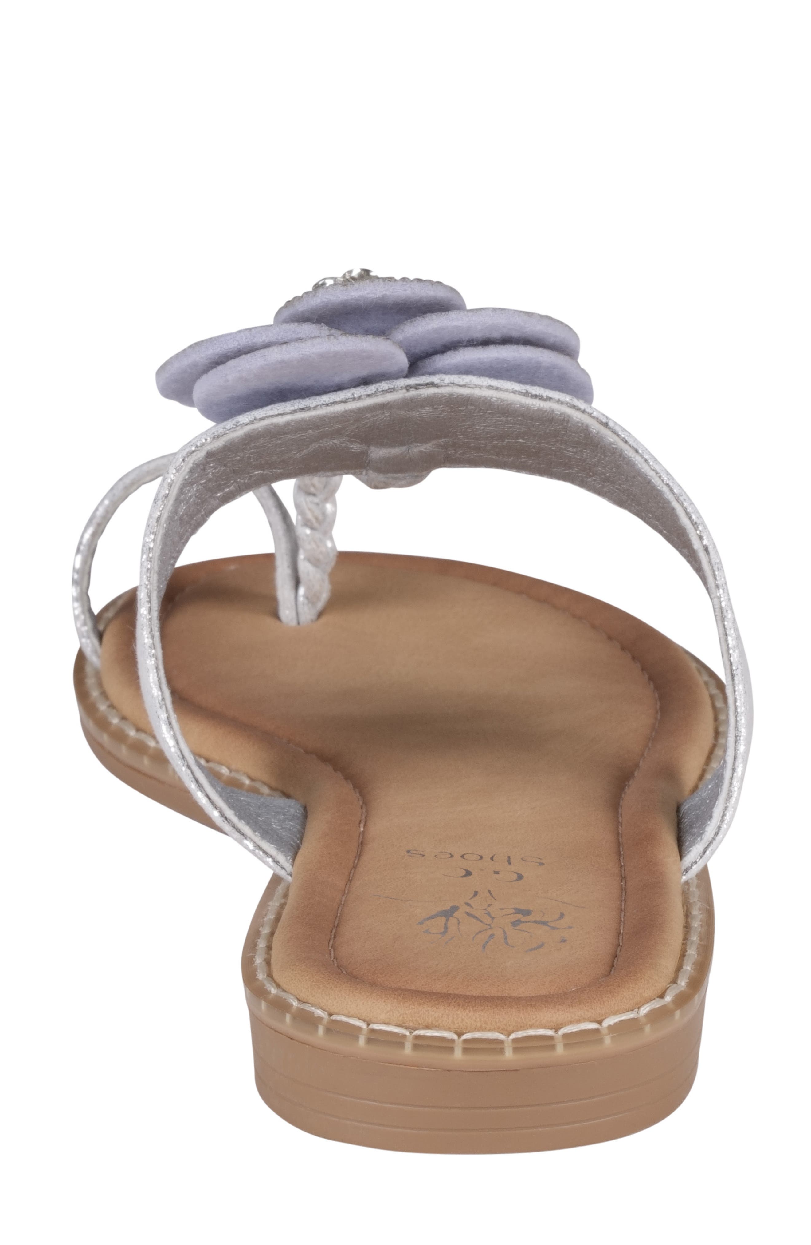 GOOD CHOICE NEW YORK Blossom Floral Sandal, Alternate, color, Silver