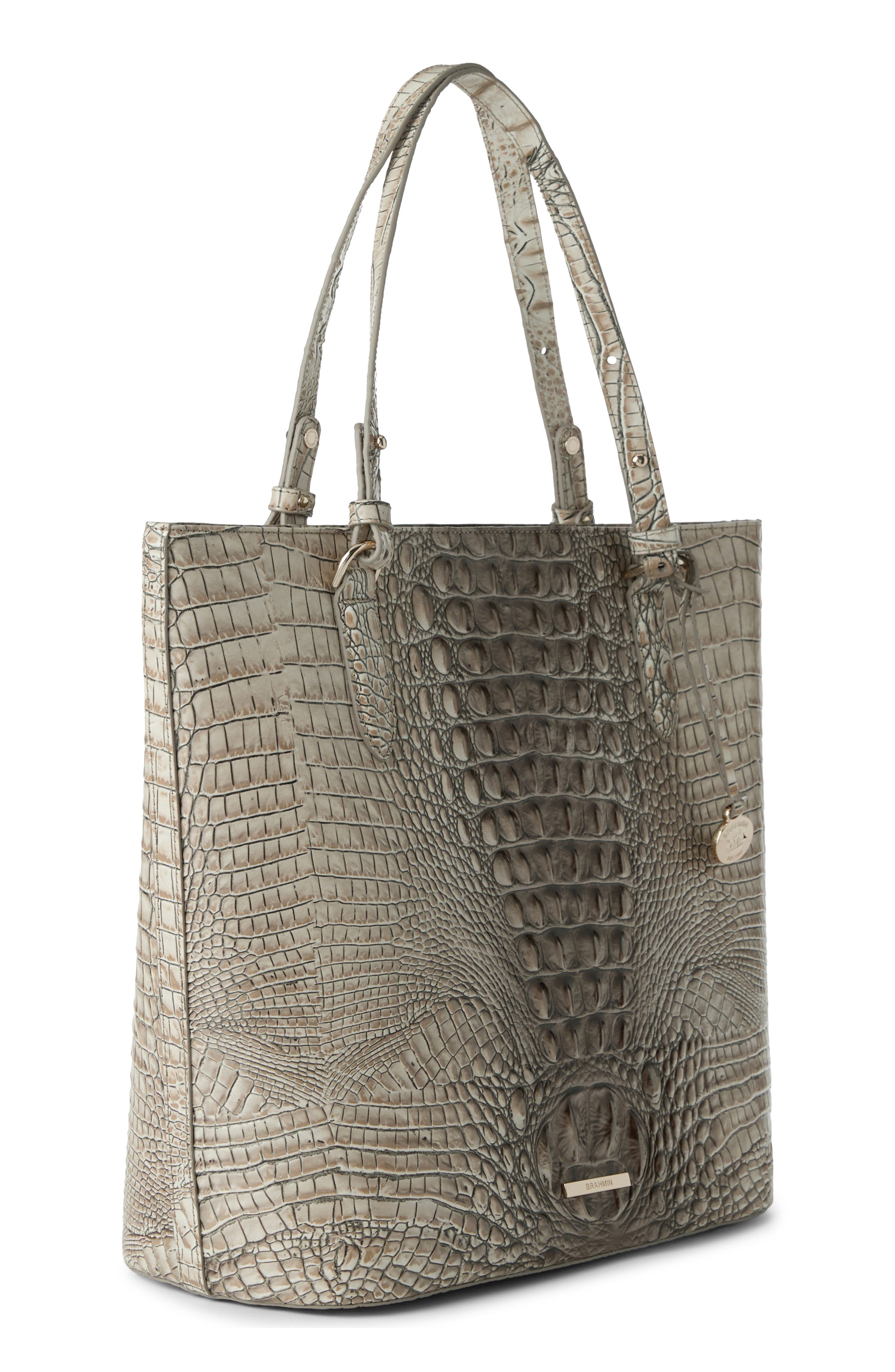 Brahmin Ezra Croc Embossed Leather Tote, Alternate, color, 
