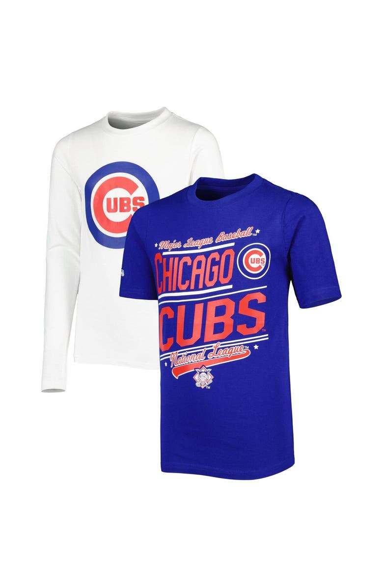 STITCHES Youth Stitches Royal/White Chicago Cubs Combo T-Shirt Set, Alternate, color, 