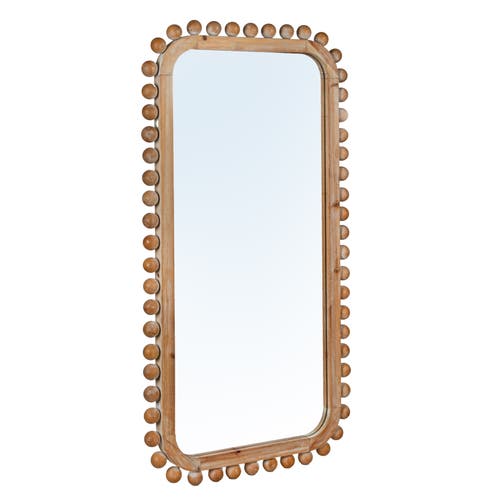 Storied Home Firwood Boho-southwestern Rectangular Wall Mirror, Natural In Brown