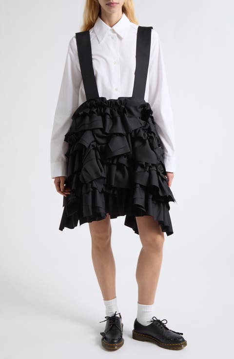 Ruffle Tiered Pinafore Minidress