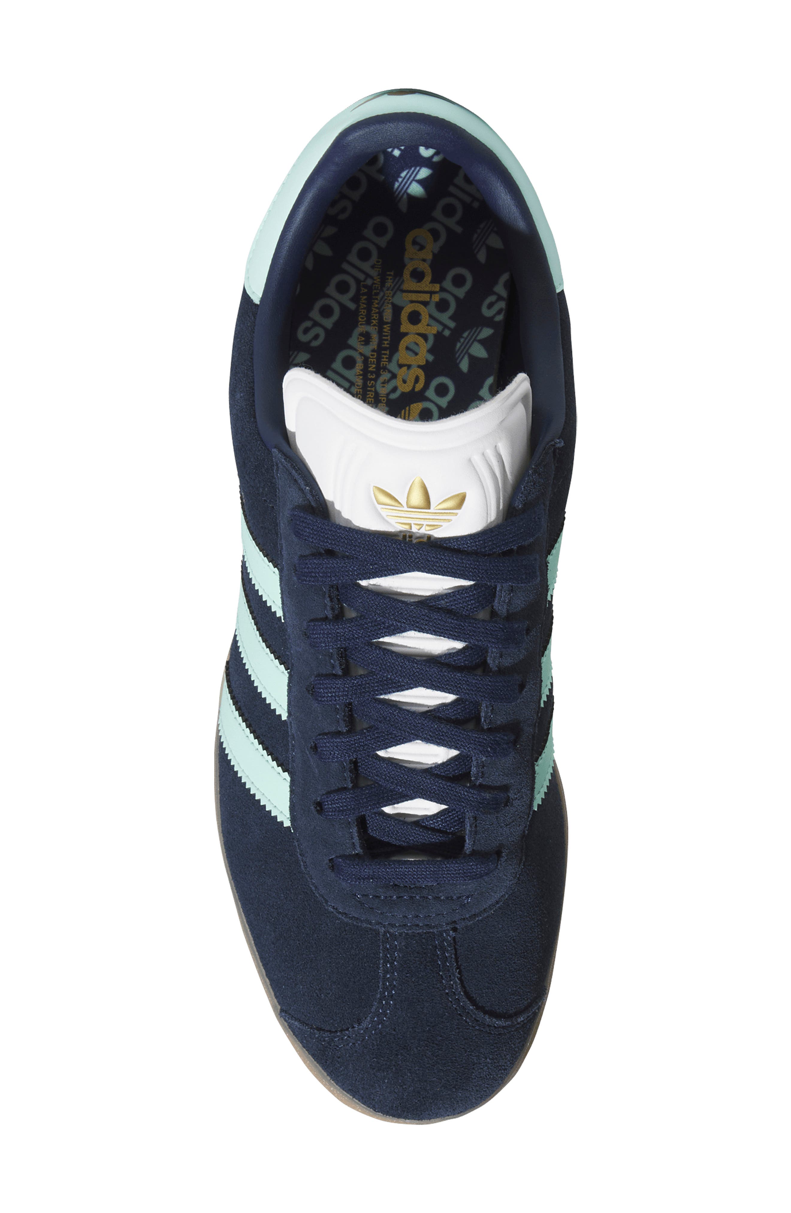 adidas Gazelle Golf Sneaker, Alternate, color, Indigo/ Mint/ White