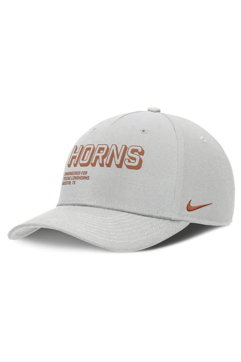 Men's Nike Gray Texas Longhorns 2025 Sideline Dust Pinched Rise Adjustable Hat, Main, color, Gray
