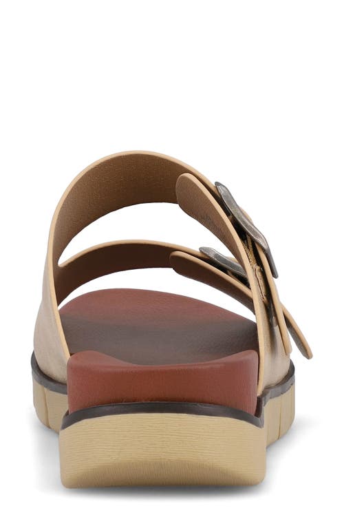 Mia Esei Slide Sandal In Dusty Soft Gold