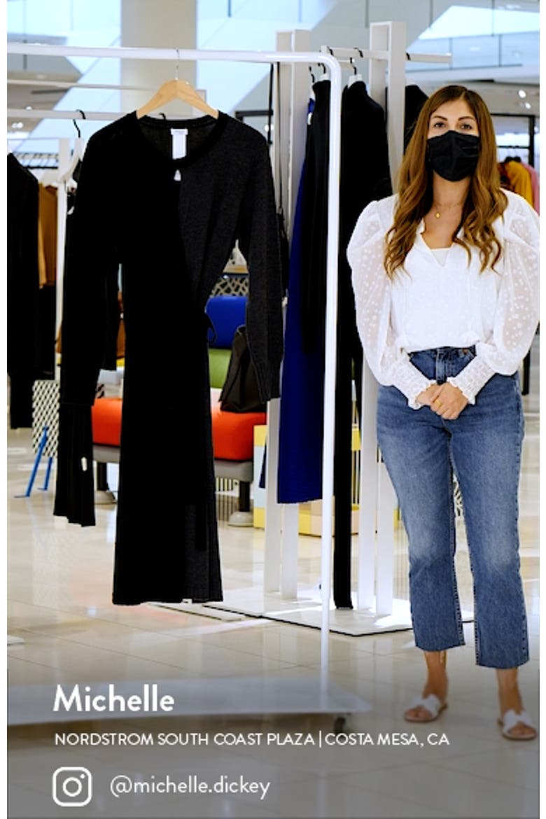 Colorblock Wrap Sweater Dress video