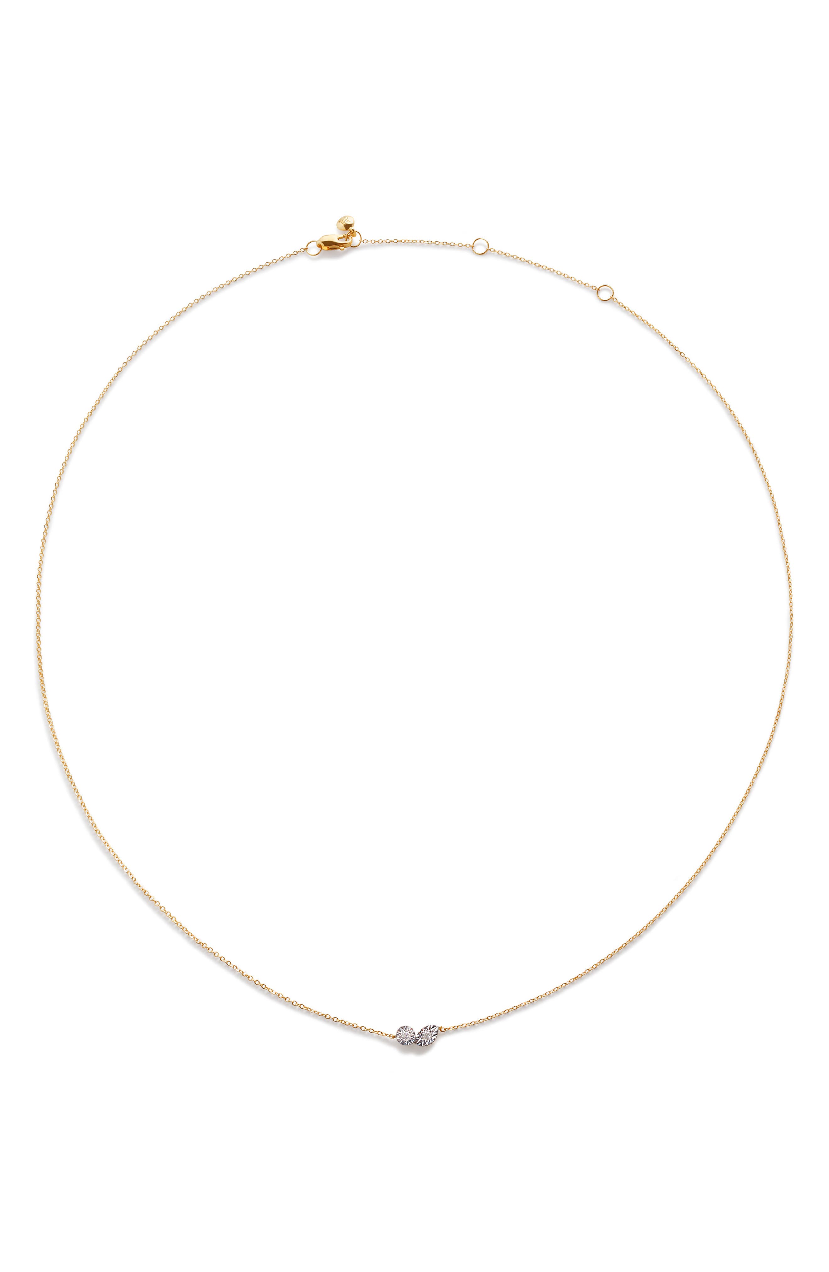 Monica Vinader Duo Lab Grown Diamond Necklace