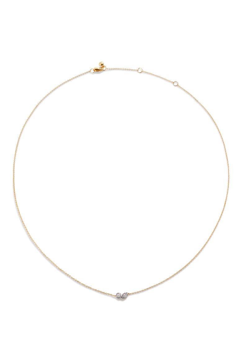 Duo Lab Grown Diamond Necklace, Main, color, 14K GOLD
