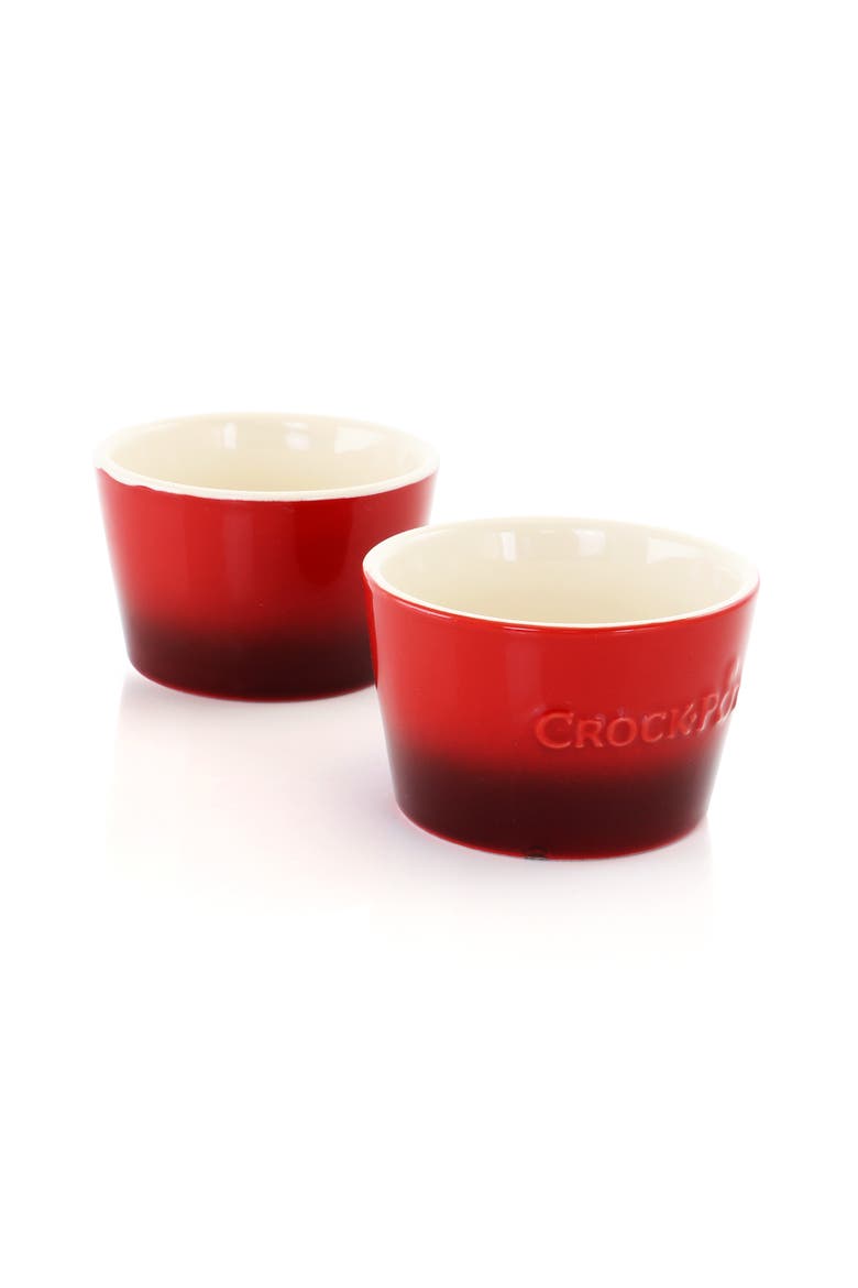 2 Piece 8 Ounce Stoneware Ramekin Set, Main, color, Red