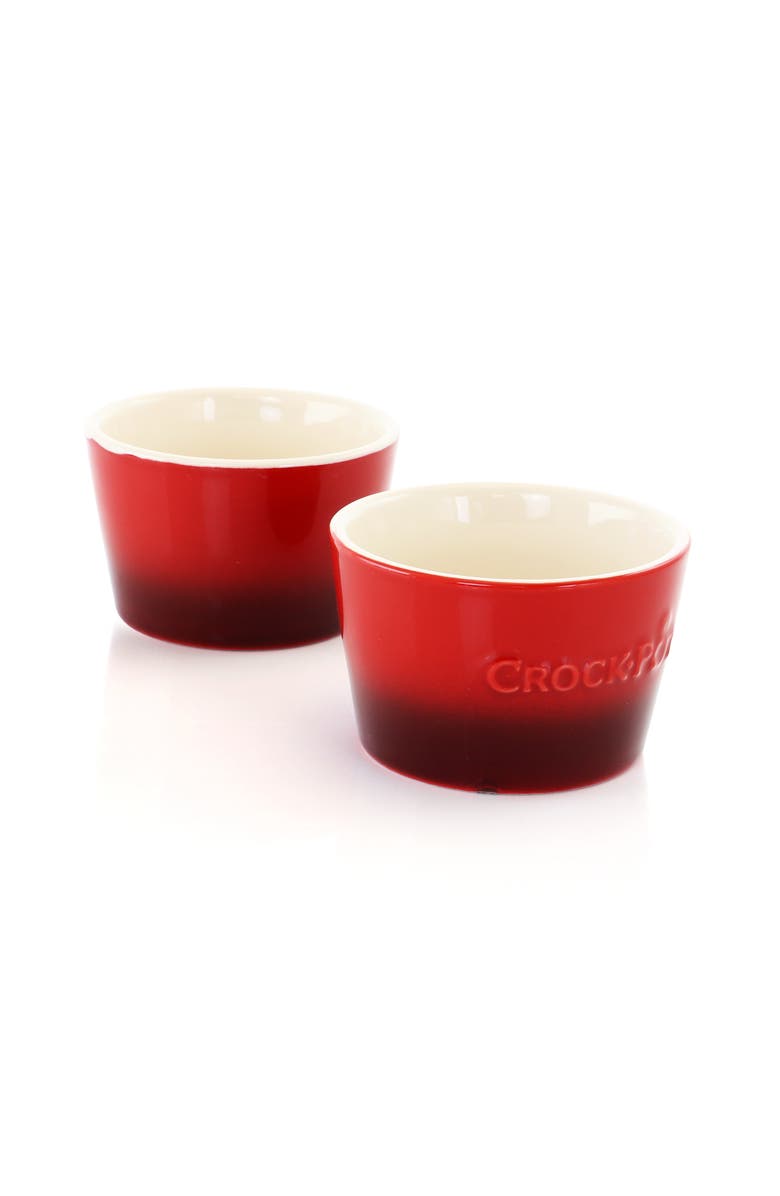 Crock-pot 2 Piece 8 Ounce Stoneware Ramekin Set, Main, color, Red