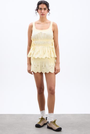 Jade Broderie Organic Cotton Camisole