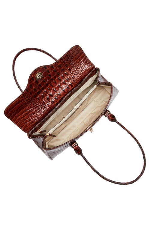 Brahmin Dayan Croc Embossed Leather Satchel