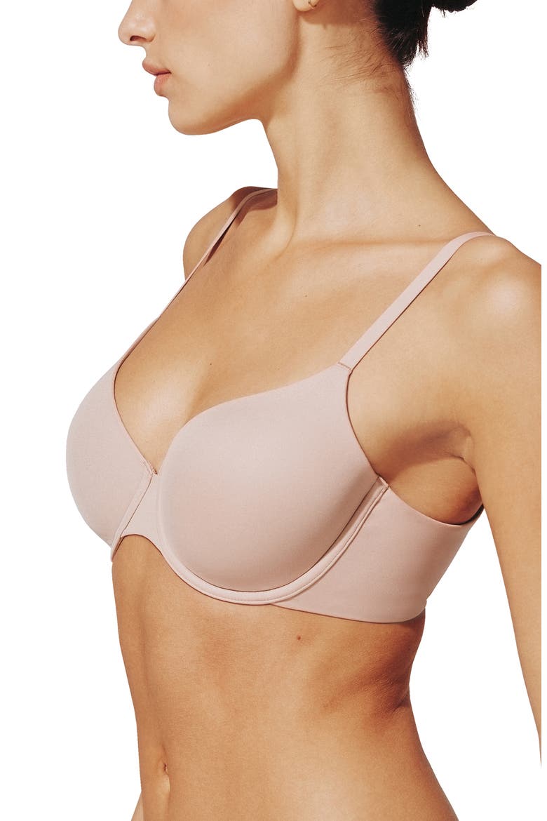 ComfortStretch Underwire Back Smoothing T-Shirt Bra, Alternate, color, PETAL