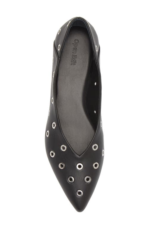 Open Edit Kyler Pointed Toe Flat In Black