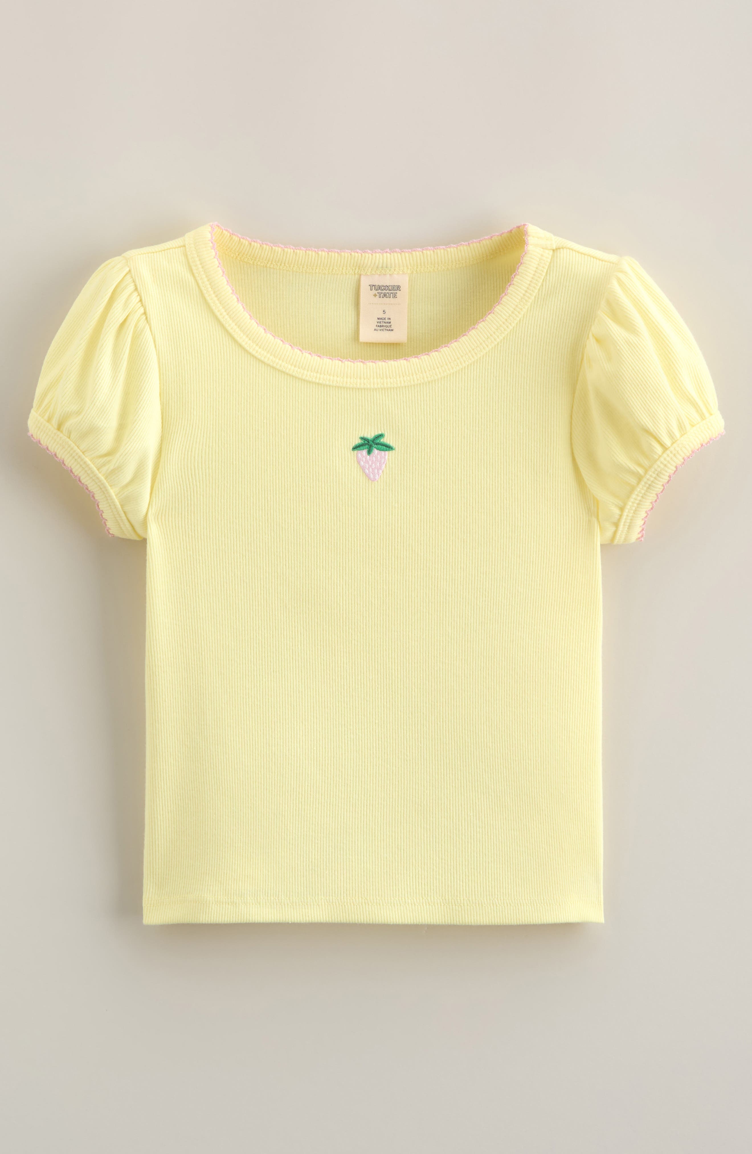 selected YELLOW STRAWBERRY EMBROIDERY