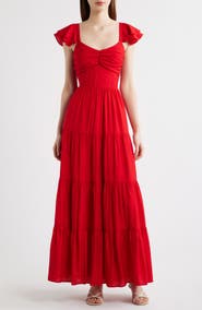 FLYING TOMATO Tiered Maxi Dress