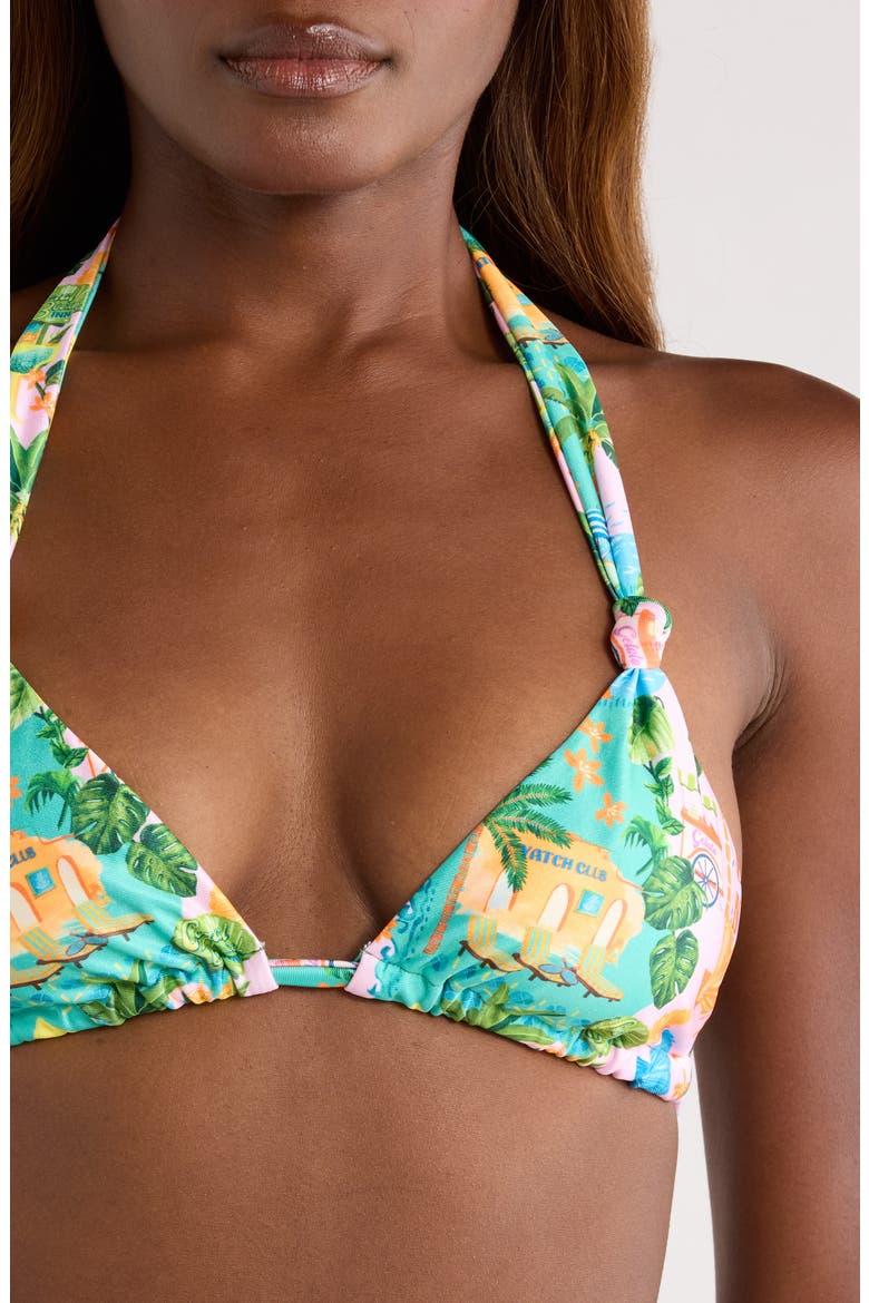 Soft Knot Halter Bikini Top, Alternate, color, SUNLIT SPRITZ