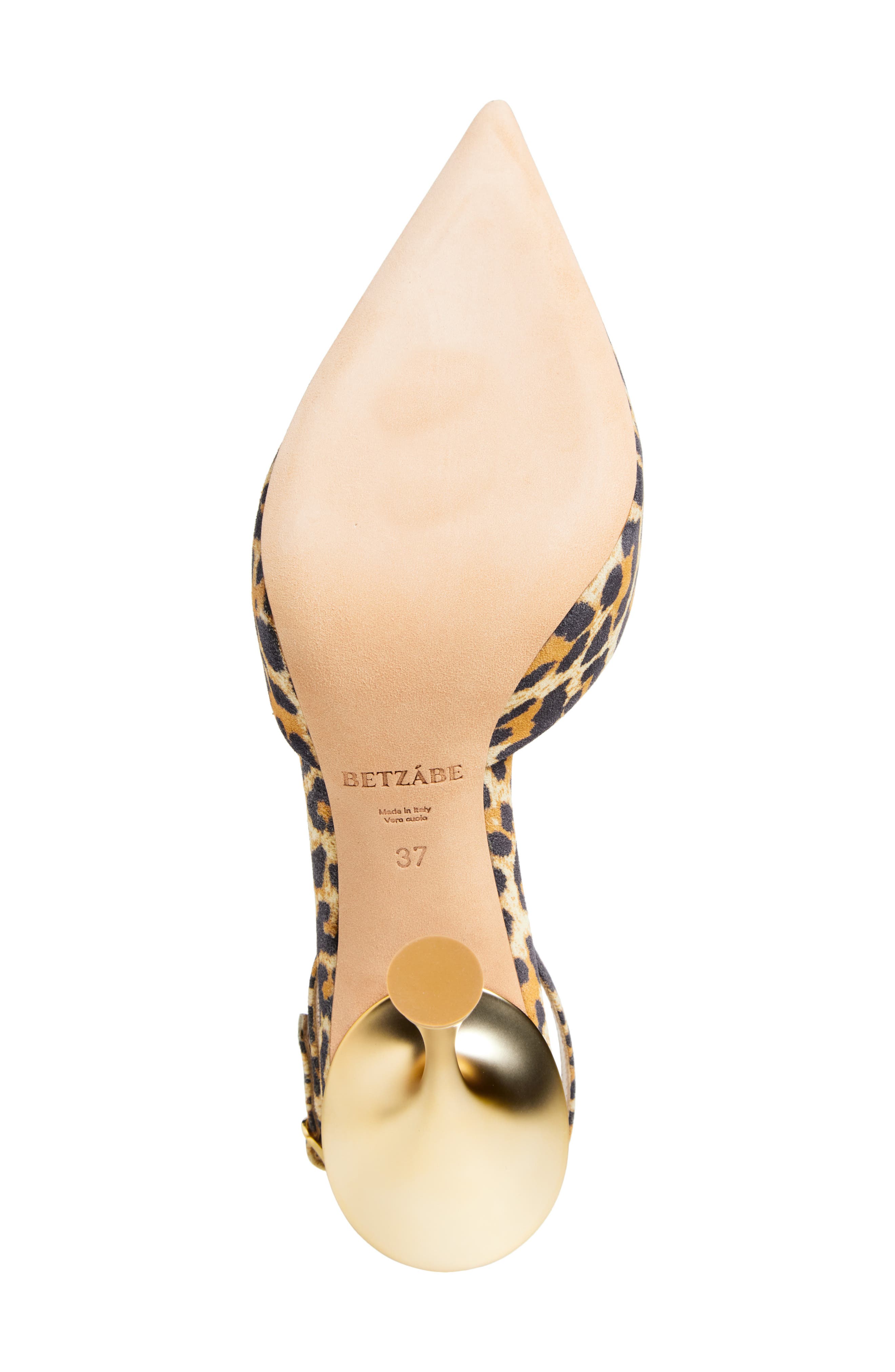 BETZÁBE Sofia Leopard Print Slingback Pump, Alternate, color, Tan Leopard + Matte Gold