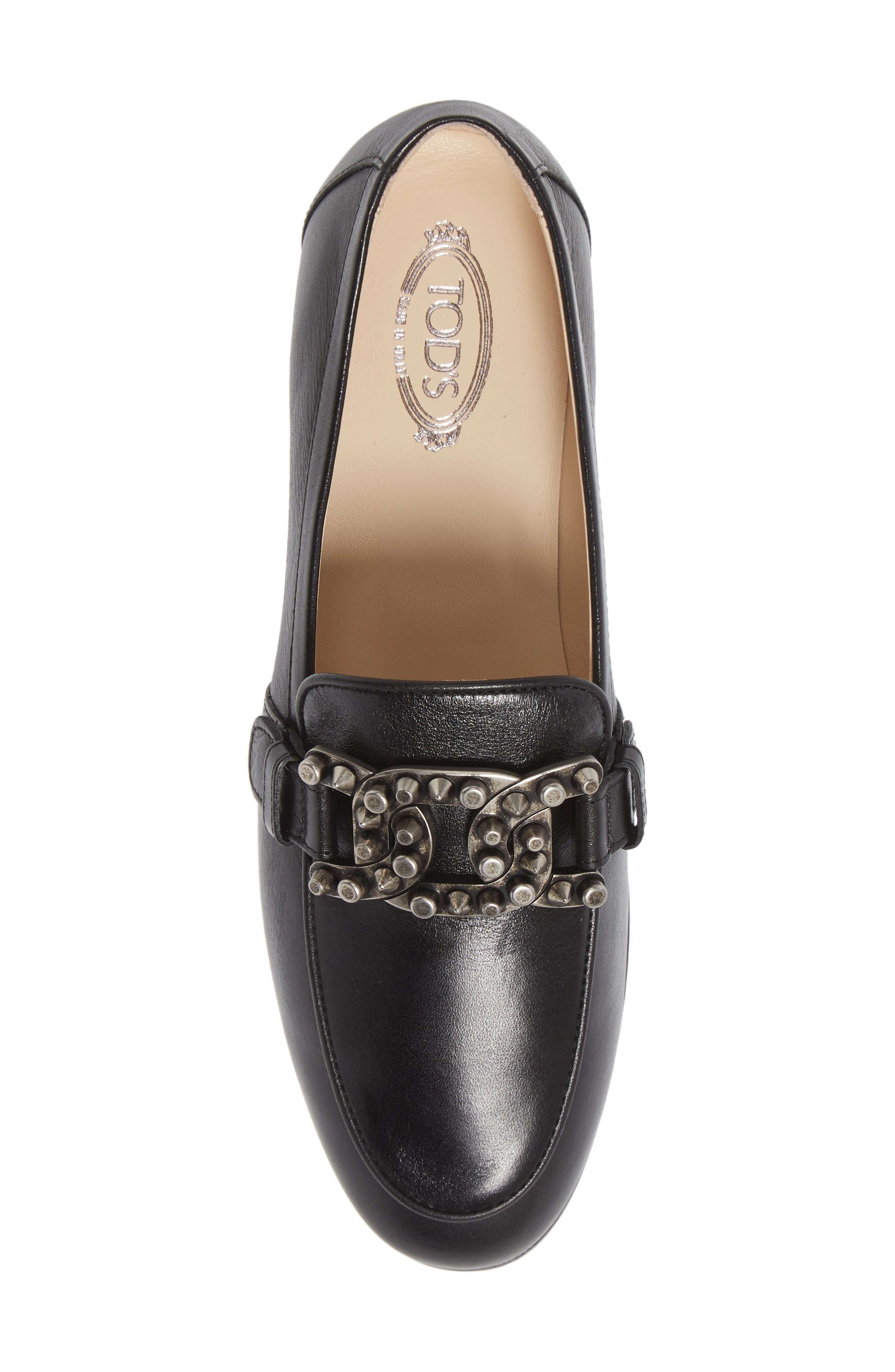Tod's Kate Studded Chain Detail Loafer, Alternate, color, 