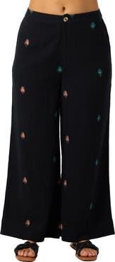 O'Neill Rhodes Palm Double Cotton Gauze Wide Leg Pants