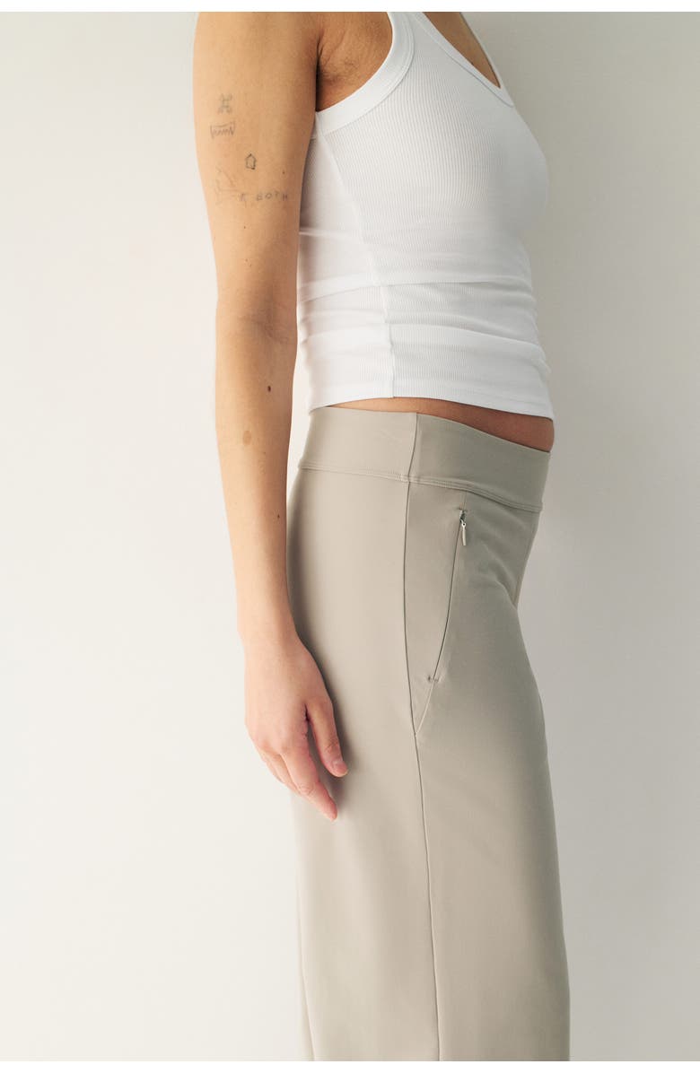 H&M Four-way Stretch Wide Trousers, Alternate, color, Beige