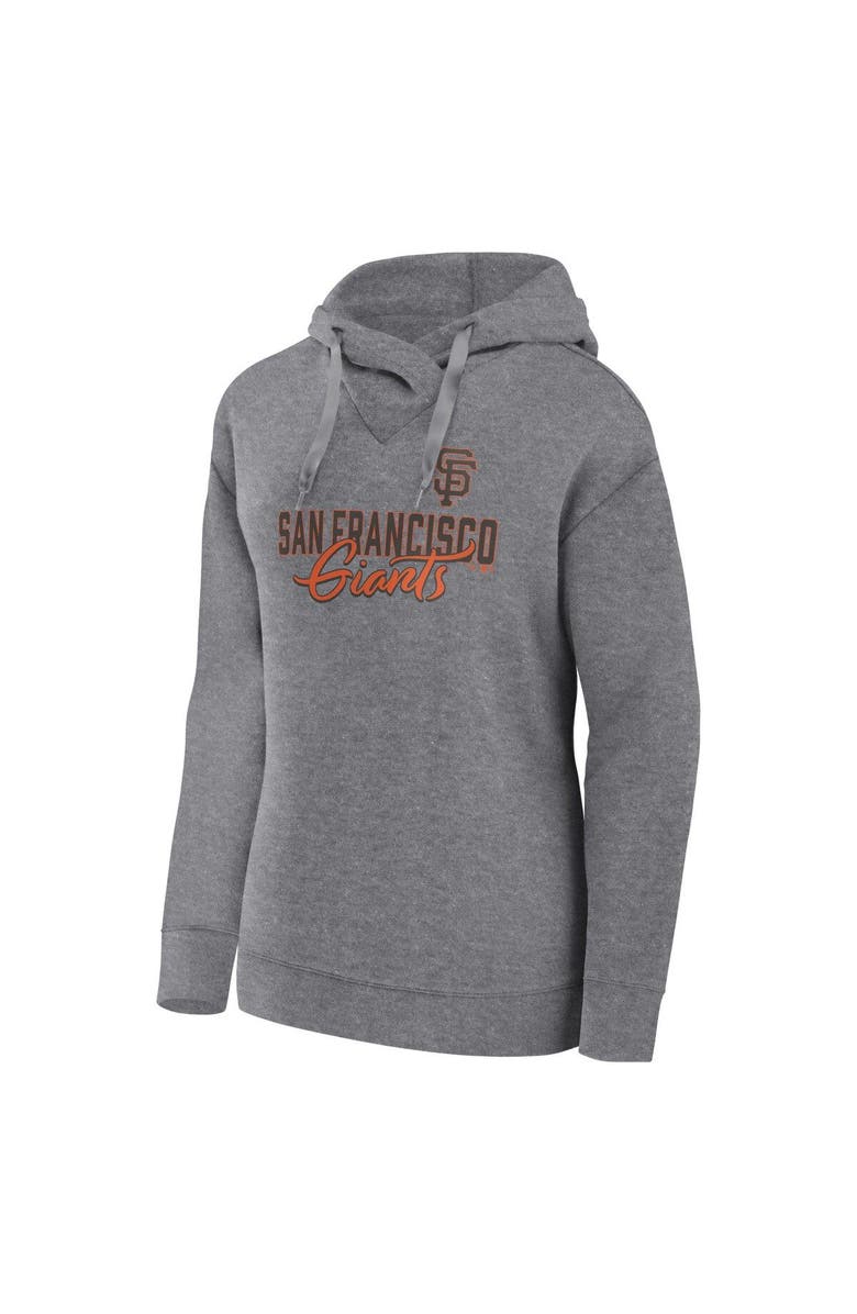 FANATICS Women's Fanatics Branded Heather Gray San Francisco Giants Script Favorite Lightweight Pullover Hoodie, Alternate, color, Heather Gray