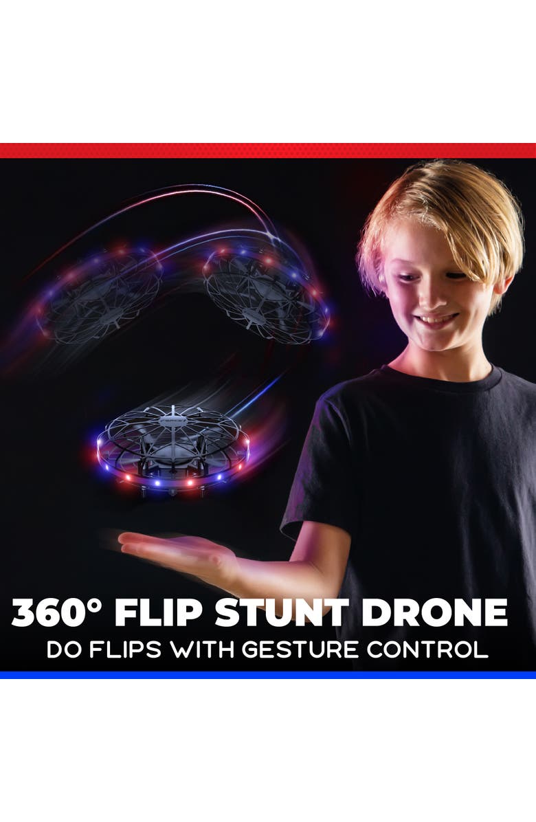 Force1 Scoot LED Hand Operated Drone - Red/Blue, Alternate, color, 