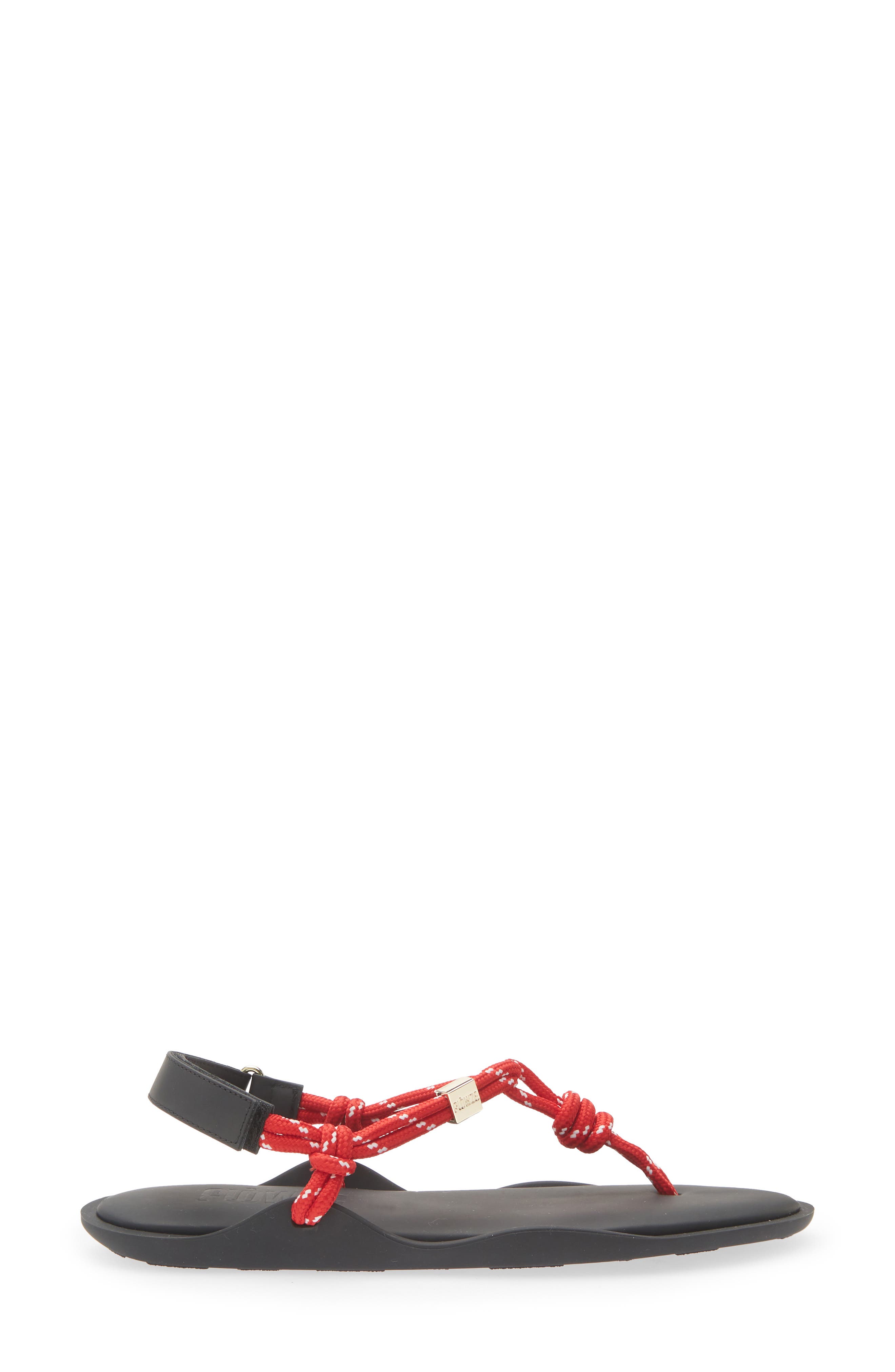 Cord Water Repellent Slingback Thong Sandal, Alternate, color, RED