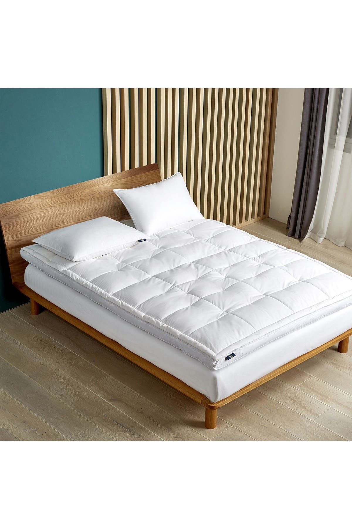 BLUE RIDGE HOME FASHIONS Serta 2-Inch Feather And Down Fiber Top ...