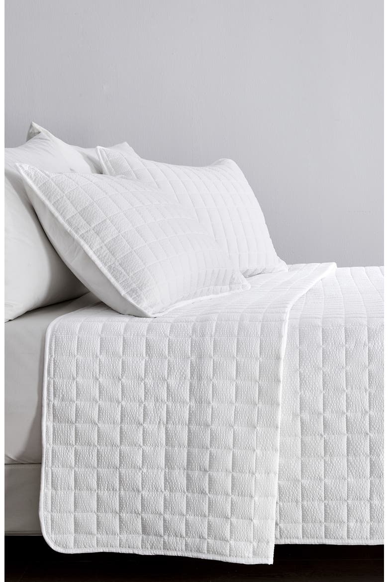 Seersucker Quilt Set, Alternate, color, WHITE