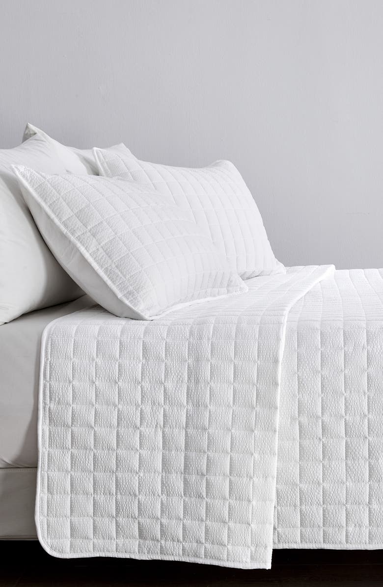 Woven & Weft Seersucker Quilt Set, Alternate, color, White