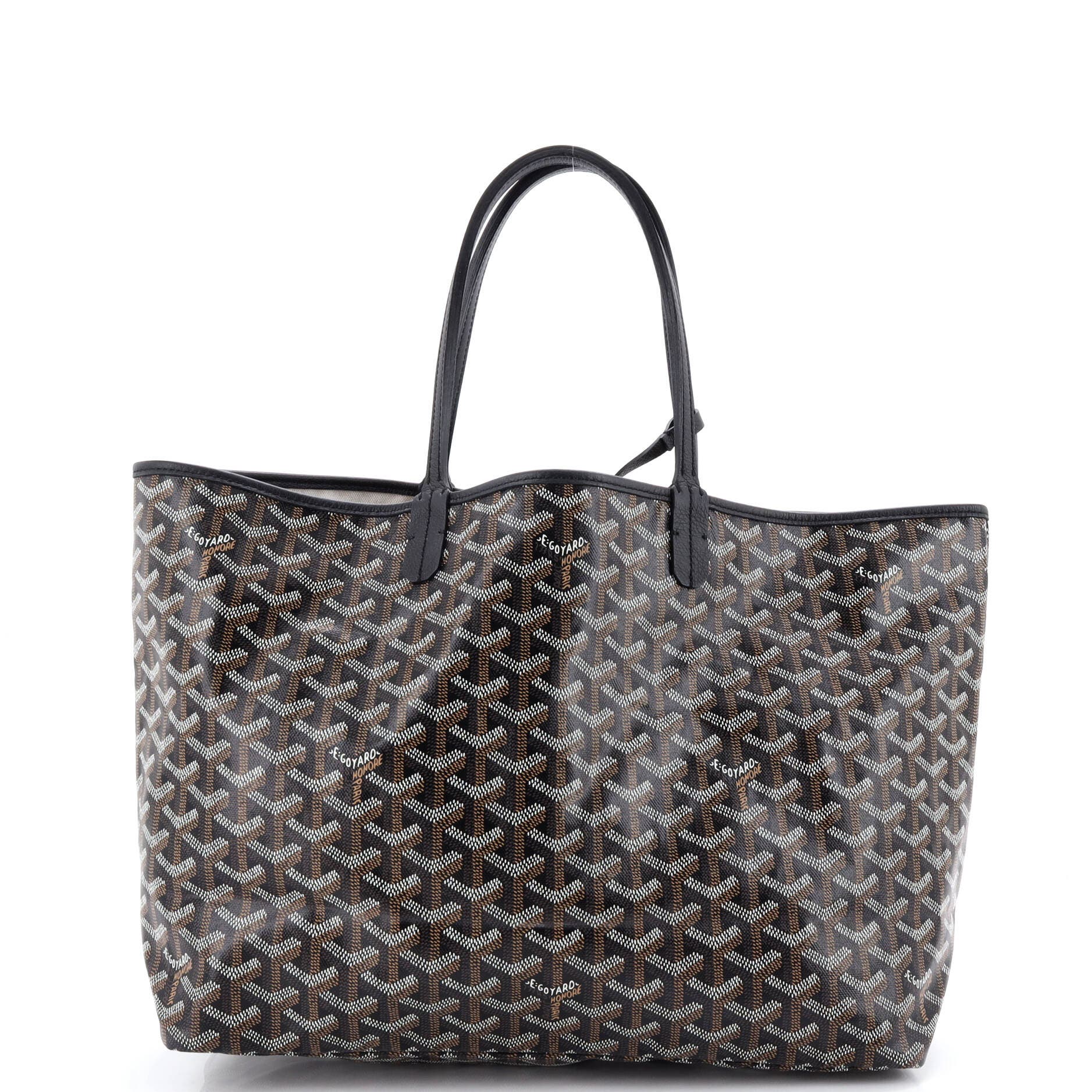 Pre-Owned Goyard Saint Louis Tote Coated Canvas PM, Main, color, Black