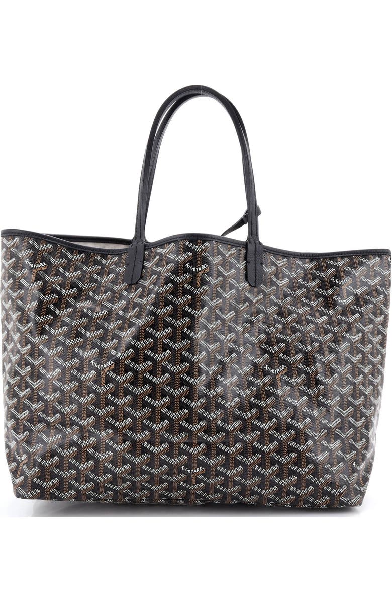 Pre-Owned Goyard Saint Louis Tote Coated Canvas PM, Main, color, Black