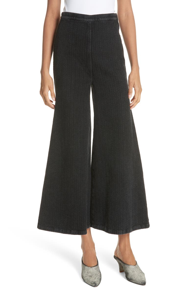 Rachel Comey Absolute Herringbone Weave Wide Leg Pants, Main, color, 