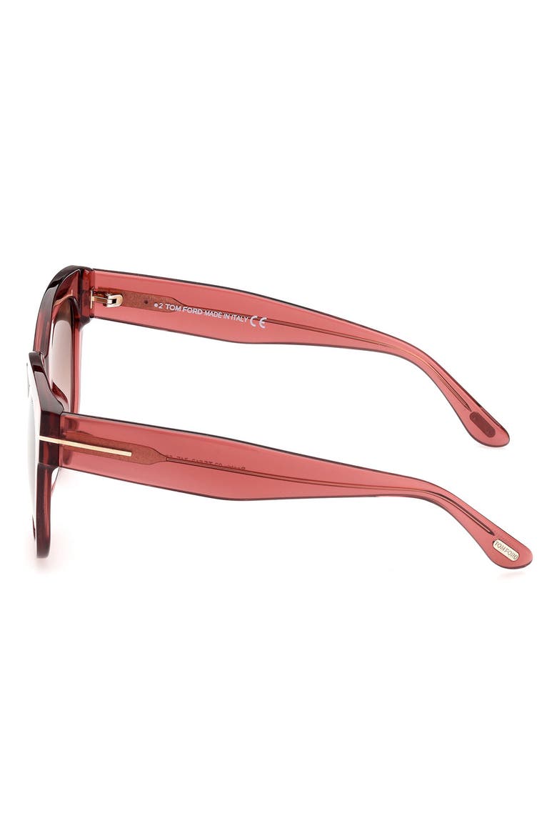 56mm Gradient Cat Eye Sunglasses, Alternate, color, PINK / OTHER / GRADIENT BROWN