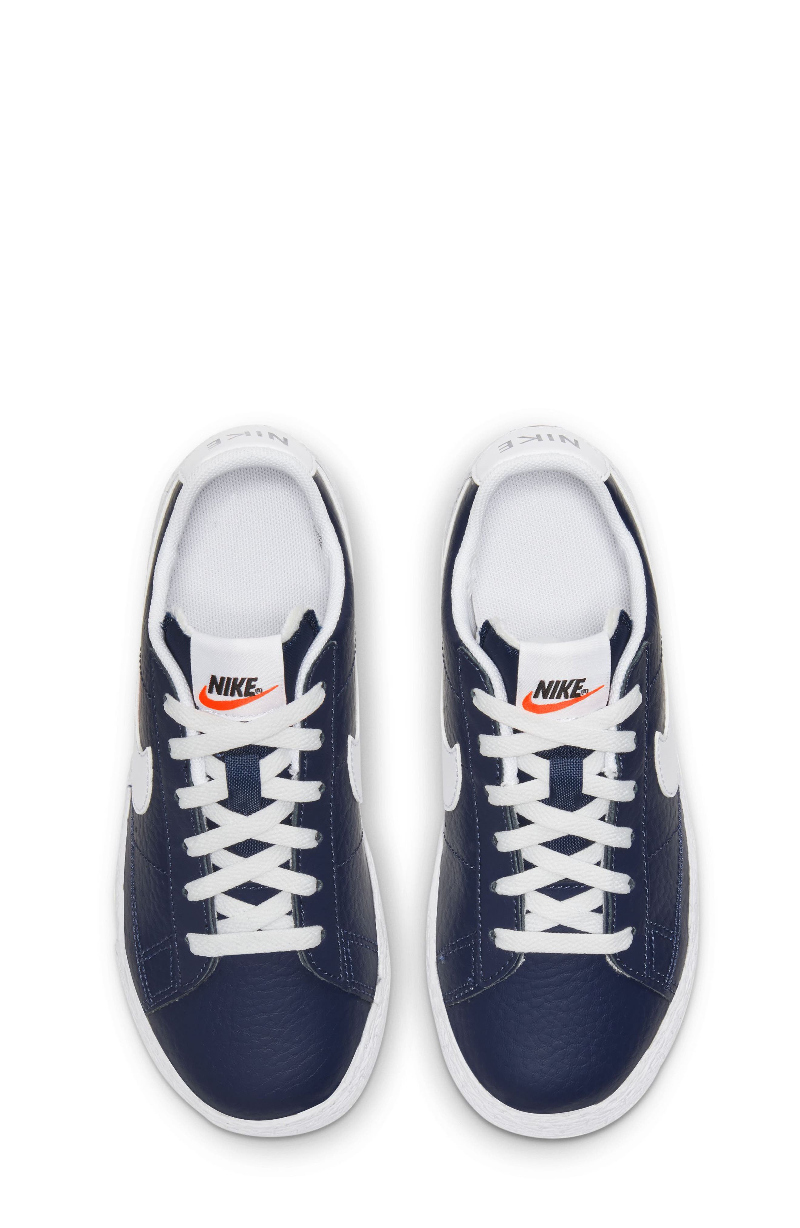 Kids' Blazer Low Sneaker, Alternate, color, NAVY/ WHITE/ ORANGE