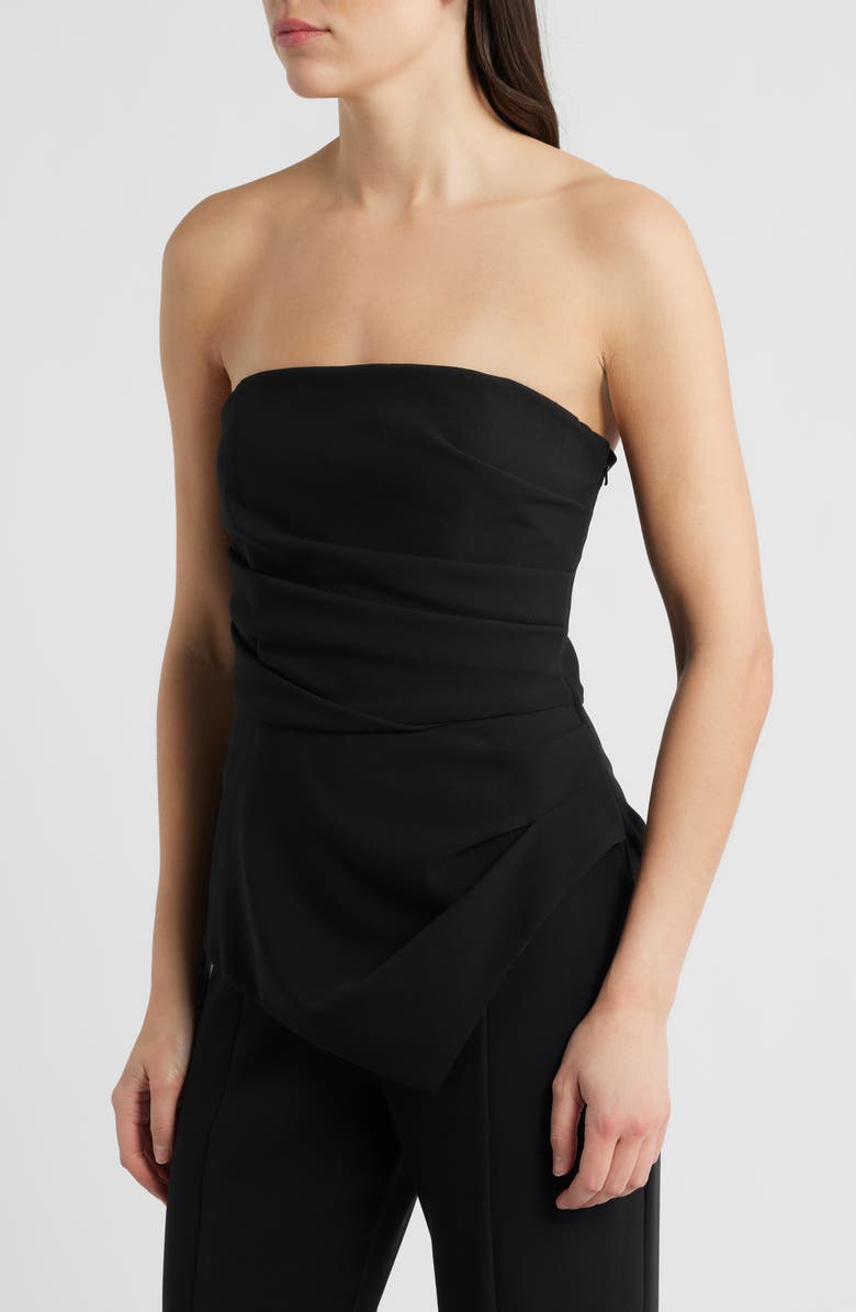 Black Halo Rockie Strapless Jumpsuit, Alternate, color, Black