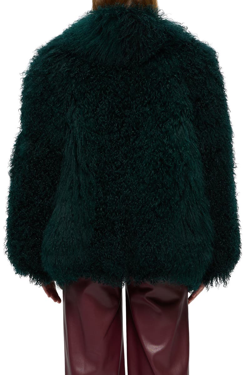 GORSKI Genuine Shearling Short Jacket, Alternate, color, Forest Green