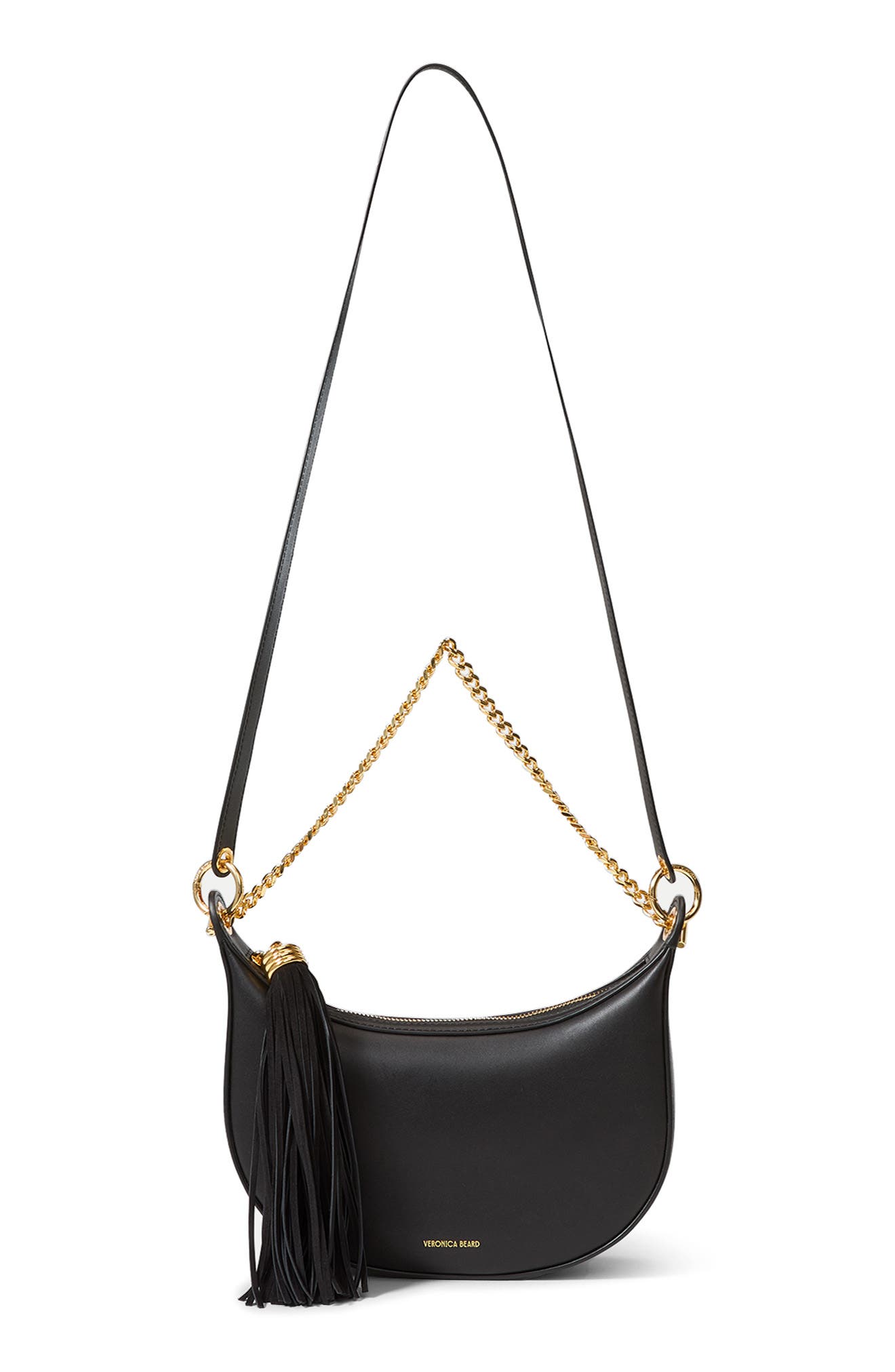Veronica Beard Small Fortune Leather Shoulder Bag, Alternate, color, 