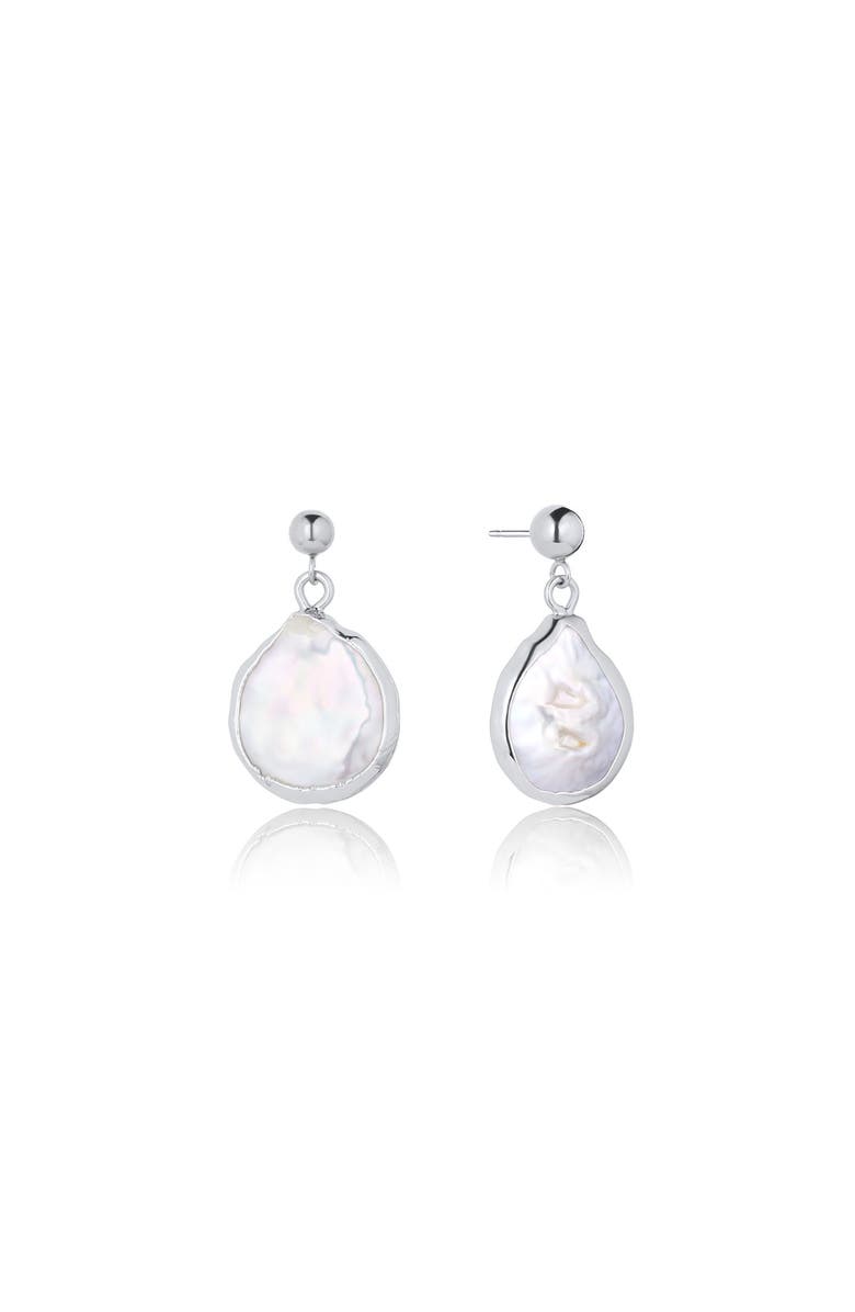 Set & Stones Gracie Pearl Earrings, Main, color, Silver