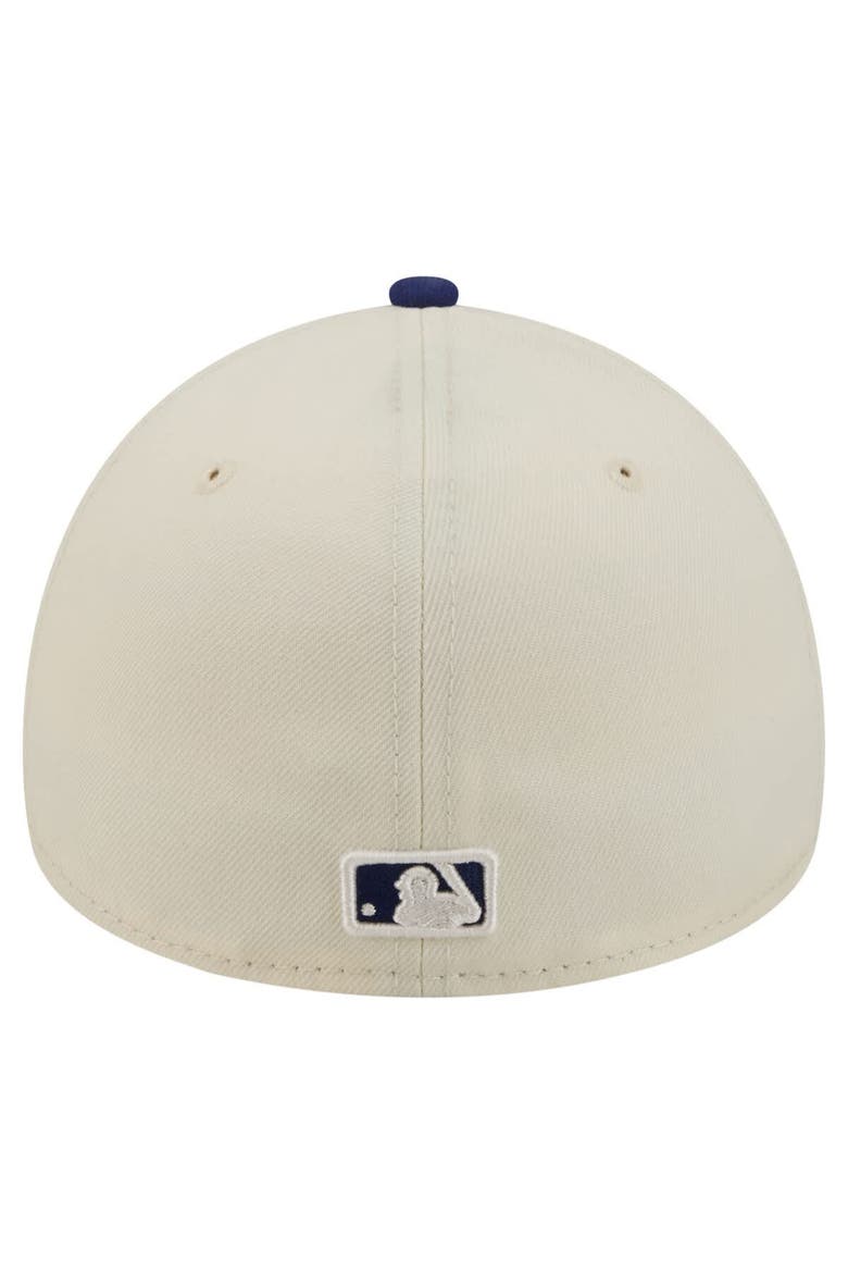 Men's New Era  Cream Los Angeles Dodgers Chrome A-Frame 59FORTY Fitted Hat, Alternate, color, Cream