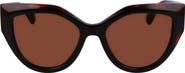 FERRAGAMO Classic Logo 53mm Cat Eye Sunglasses