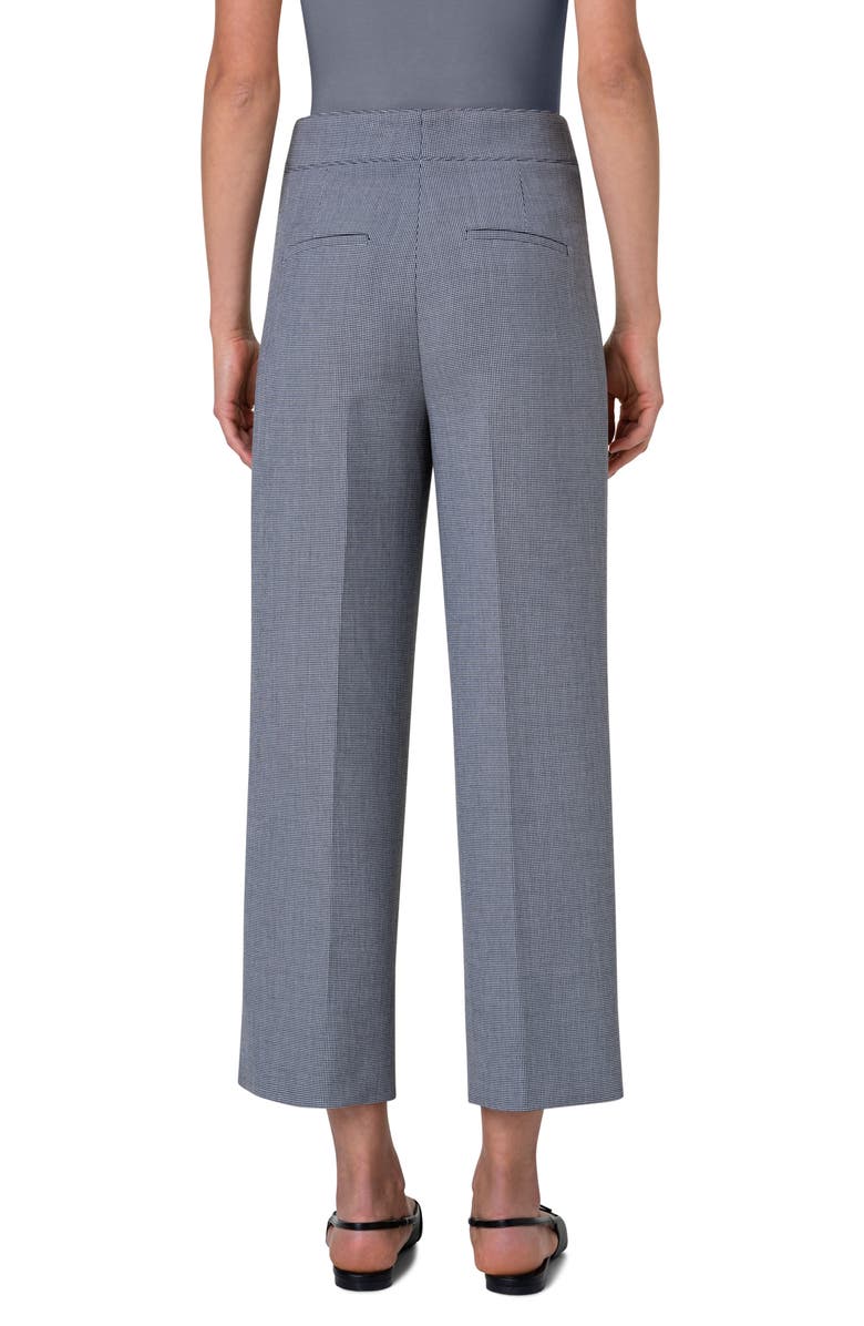 Akris punto Chieko Microcheck Pebble Crepe Crop Pants, Alternate, color, 