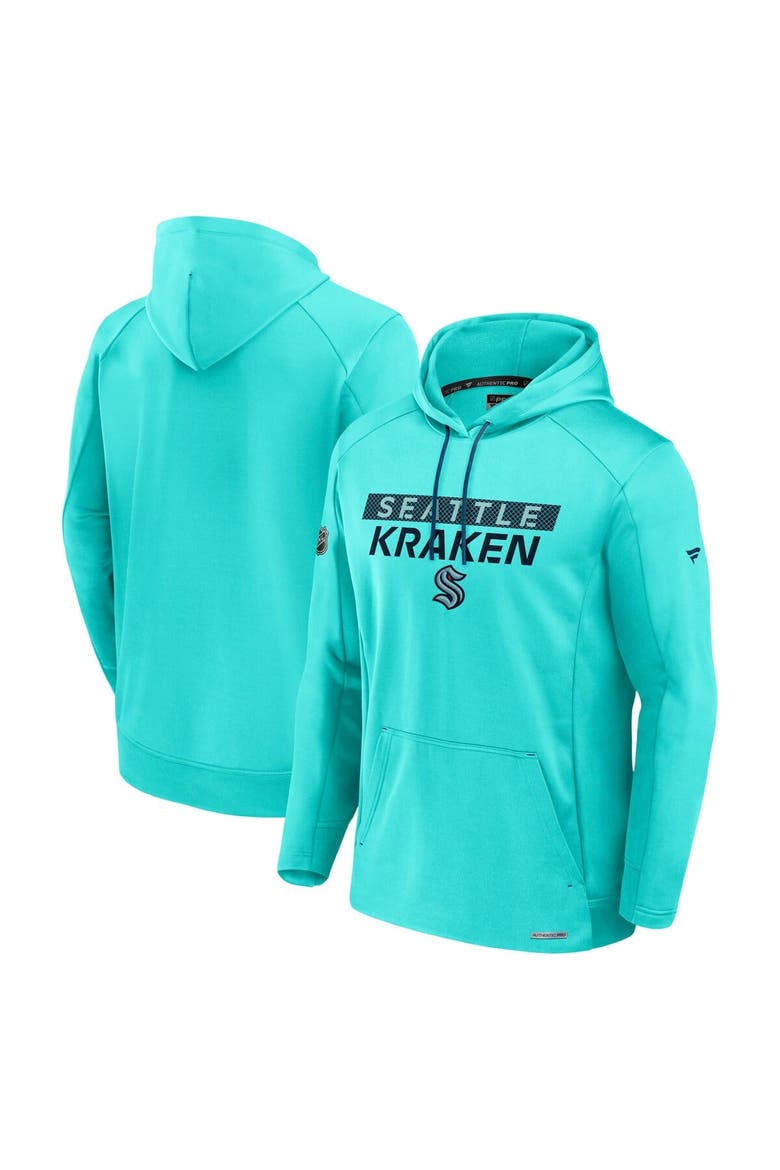 Men's Fanatics  Blue Seattle Kraken Authentic Pro Rink Fleece Pullover Hoodie, Main, color, Blue
