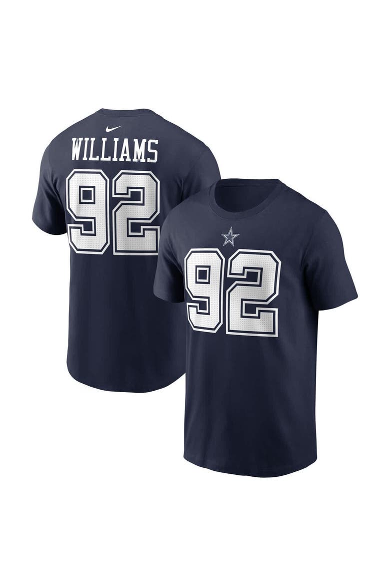 Men's Nike Quinnen Williams Navy Dallas Cowboys Player Name & Number T-Shirt, Main, color, Navy