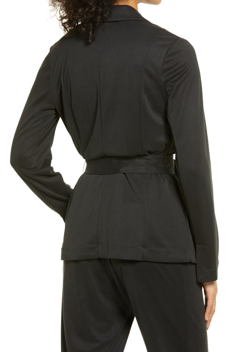 Soft Belted Blazer, Alternate, color, BLACK