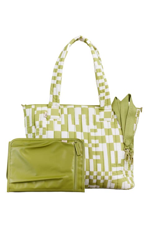 Reversible Cotton Canvas Tote Diaper Bag