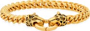 HMY JEWELRY 18k Gold Plated Stainless Steel Wheat Chain Bracelet