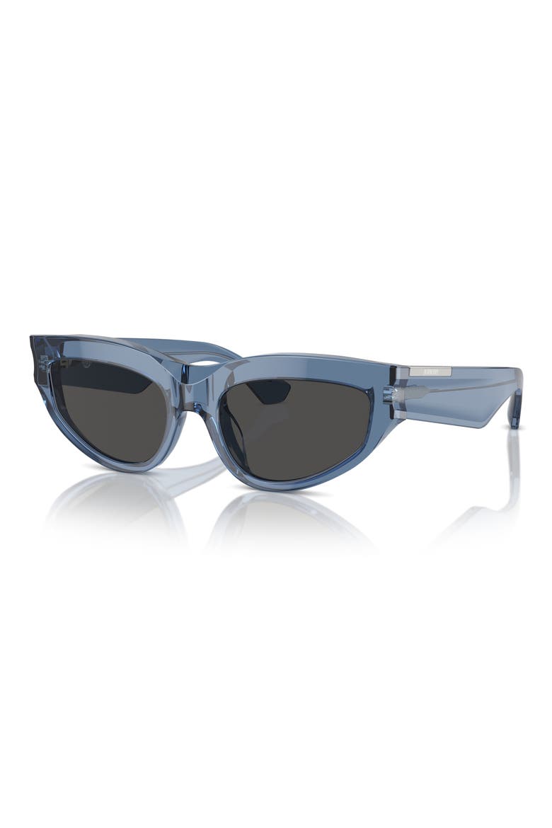 55mm Cat Eye Sunglasses, Alternate, color, BLUE
