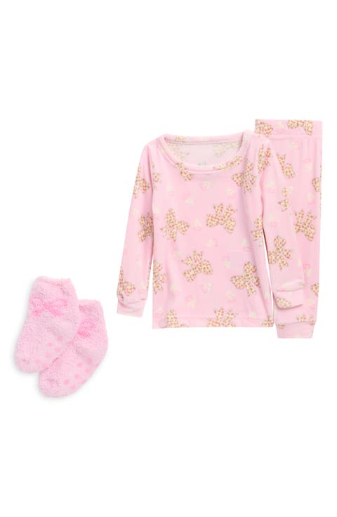 Kids' 2-Piece Bow Velour Pajamas
